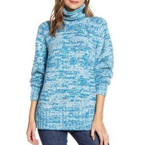 NWT LOU & GREY Space Dye Turtleneck Sweater